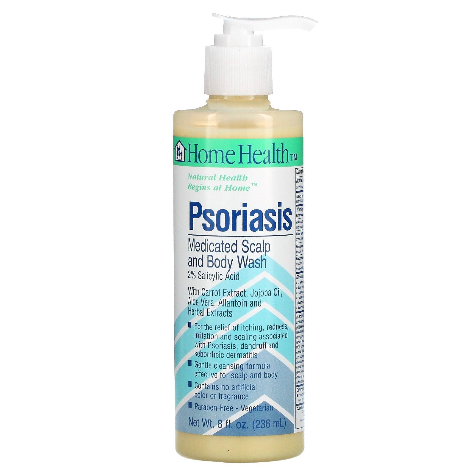 Home Health Psoriasis Medicated Scalp and Body Wash 8 fl oz 236 ml Supply Center USA