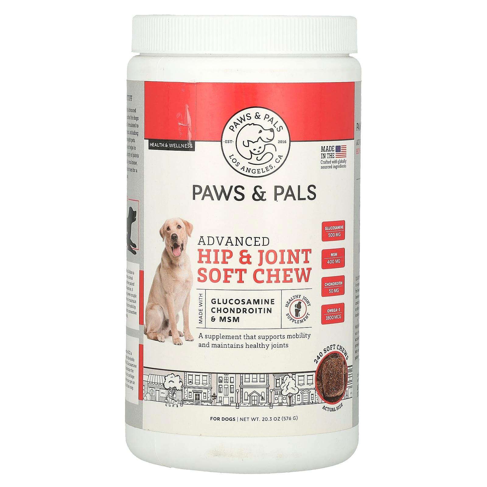 Paws Pals Advanced Hip Joint Soft Chew For Dogs 240 Soft Chews Supply Center USA