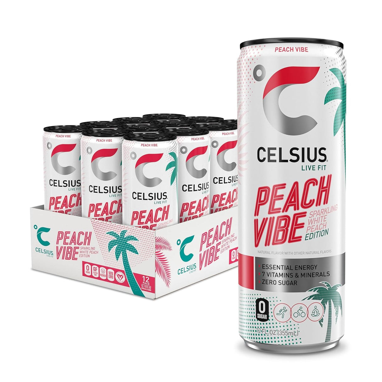 CELSIUS Assorted Flavors Official Variety Pack, Functional Essential Energy Drinks, 12 Fl Oz (Pack of 12)