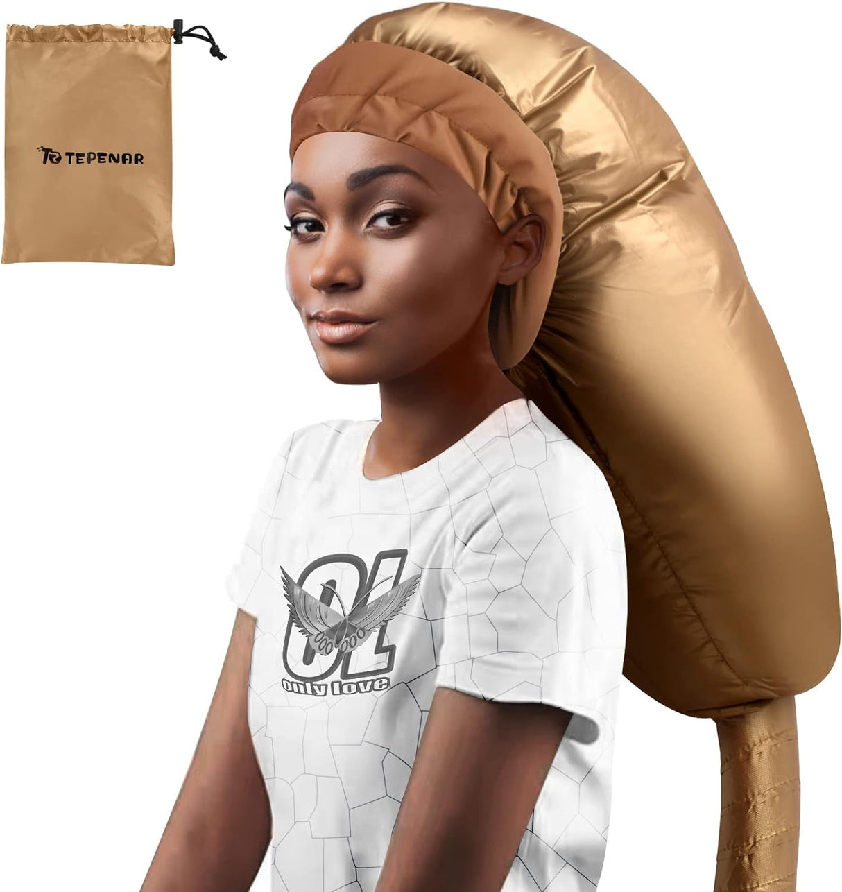 Bonnet Hair Dryer Attachment: Upgraded Extra Large Hooded Hair Dryer Adjustable Soft Blow Dryer Caps - Easy to Use for Natural Curly Textured Hair Care Styling Fast Drying