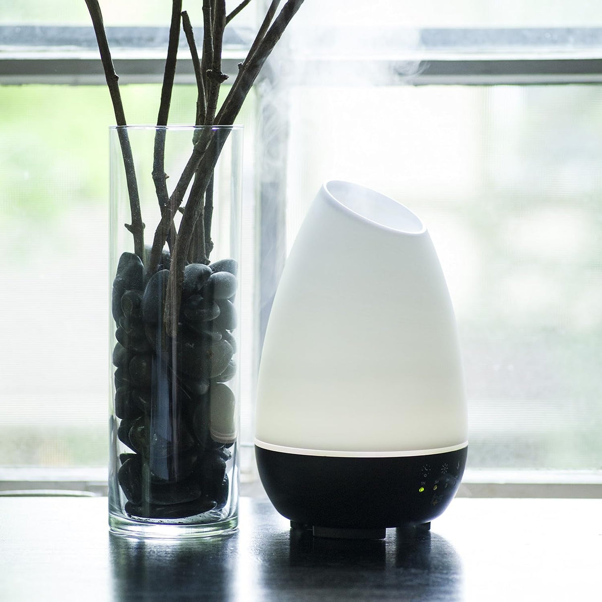 Healthsmart Essential Oil Diffuser, Cool Mist Humidifier and Aromatherapy Diffuser, FSA HSA Eligible with 500ML Tank for Large Rooms, Adjustable Timer, Mist Mode and 7 LED Light Colors, White