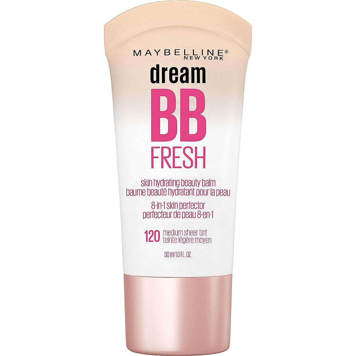 Maybelline Dream Fresh Skin Hydrating BB Cream, 8-In-1 Skin Perfecting Beauty Balm with Broad Spectrum SPF 30, Sheer Tint Coverage, Oil-Free, Medium, 1 Fl Oz - Supply Center USA