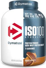Dymatize ISO100 Hydrolyzed Protein Powder, 100% Whey Isolate, 25G of Protein, 5.5G Bcaas, Gluten Free, Fast Absorbing, Easy Digesting, Gourmet Vanilla, 20 Servings
