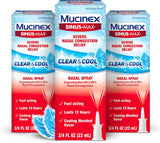 Mucinex Sinus-Max Nasal Spray Decongestant, 12 Hour Over-The-Counter Medication Nose Spray for Sinus Relief, Nasal Decongestants for Adults & Sinus Congestion, Cooling Menthol, 0.75 Fl Oz