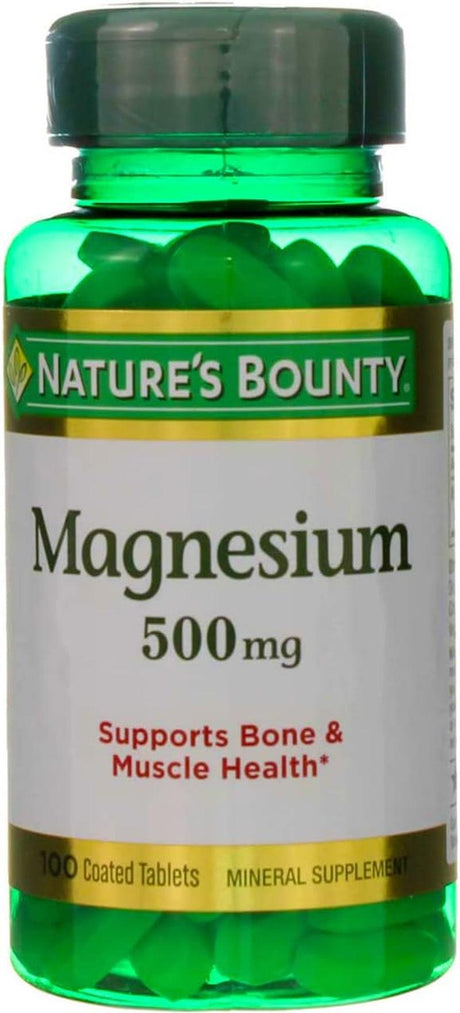 Nature'S Bounty Magnesium, Bone and Muscle Health, Whole Body Support, Tablets, 500 Mg, 200 Ct - Supply Center USA