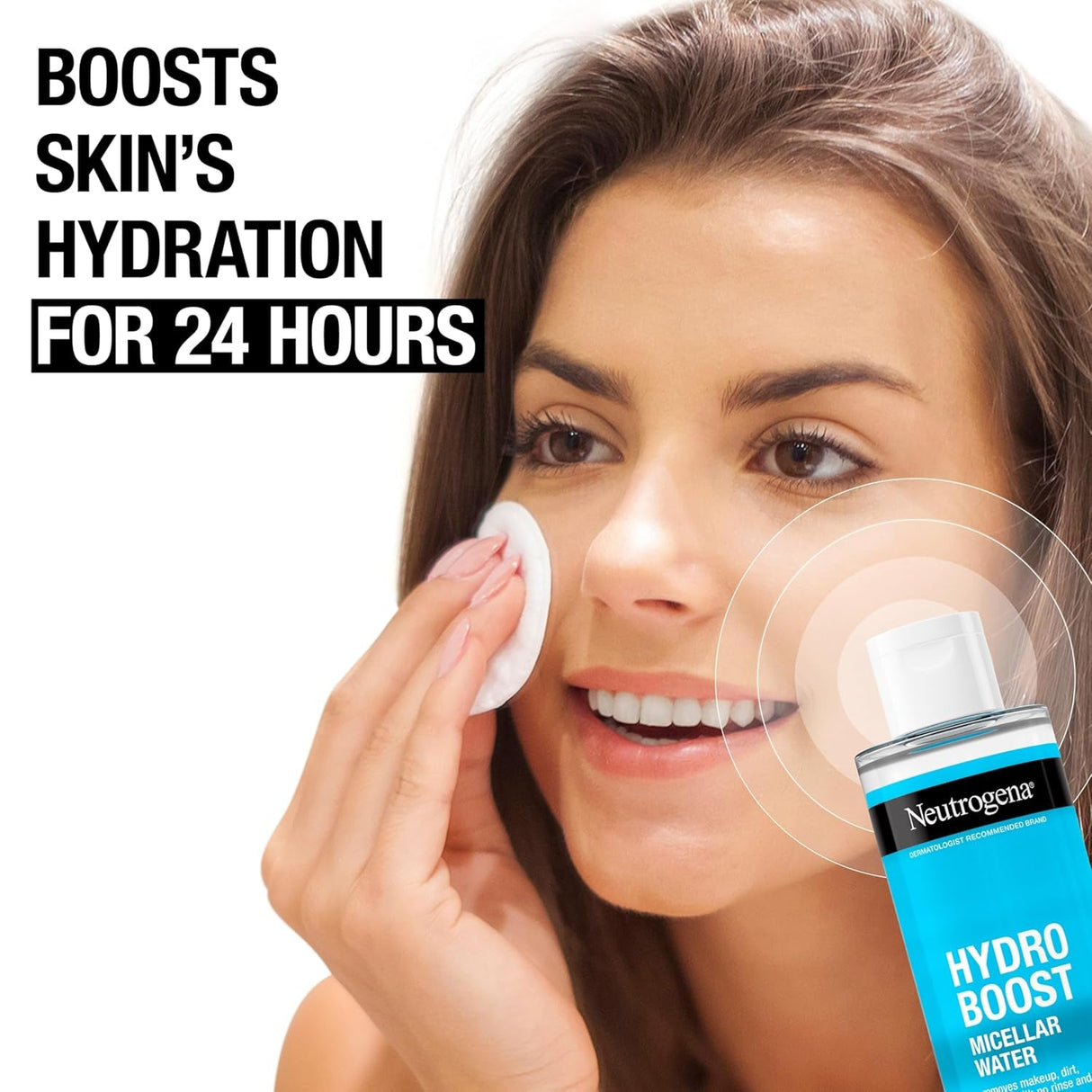 Neutrogena Hydro Boost Micellar Water with Hydrating Hyaluronic Acid, Micellar Cleansing Water for Sensitive Skin Removes Makeup, Dirt & Oil, Non-Comedogenic & Alcohol-Free, 13.5 Fl. Oz