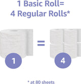 Amazon Basics 2-Ply Toilet Paper, 30 Rolls = 120 Regular Rolls, 350 Sheets, (Pack of 30), Unscented