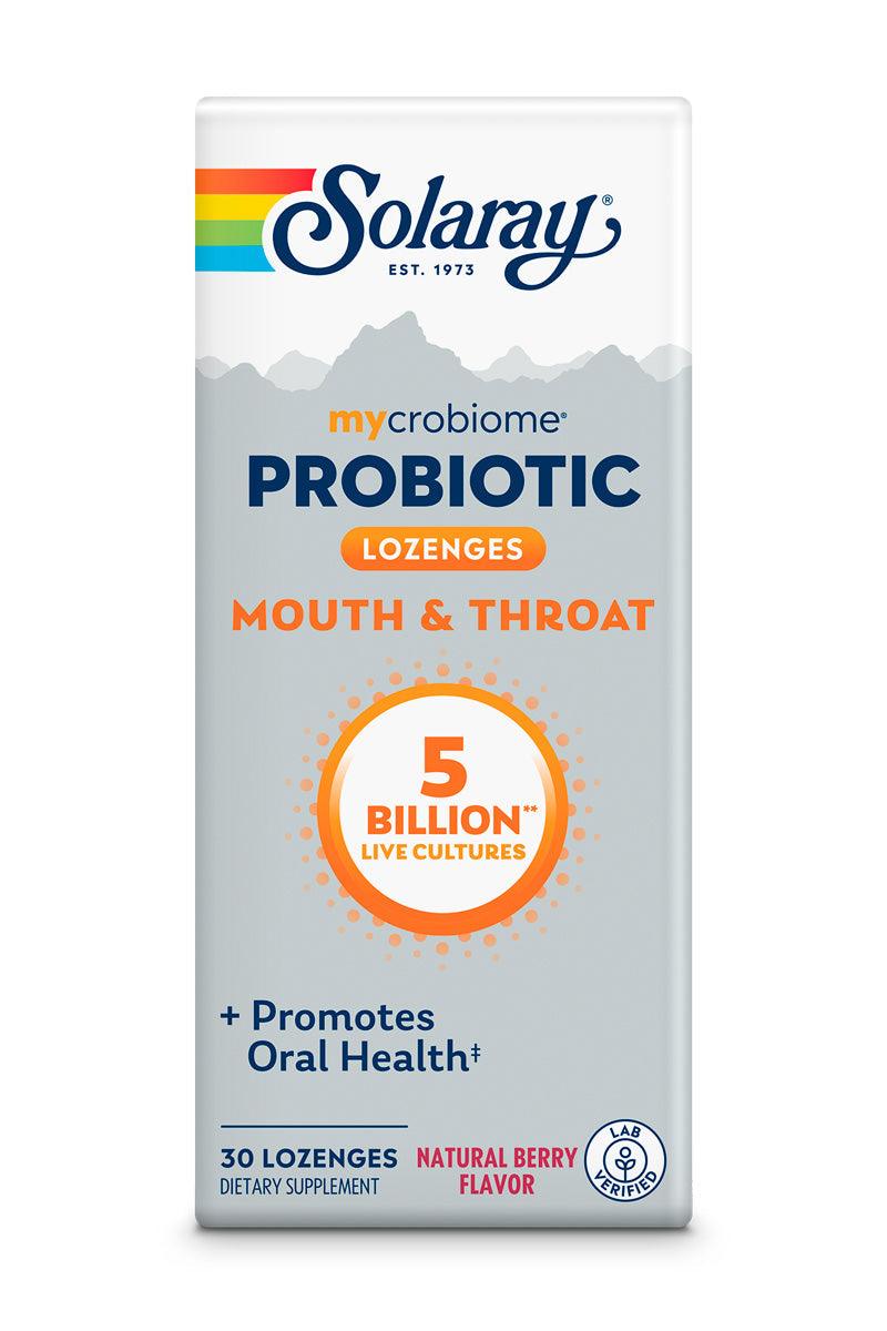 Solaray, Mycrobiome Probiotic, Mouth & Throat, Berry Flavor, 5 Billion, 30 Lozenges