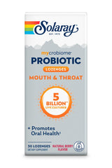 Solaray, Mycrobiome Probiotic, Mouth & Throat, Berry Flavor, 5 Billion, 30 Lozenges