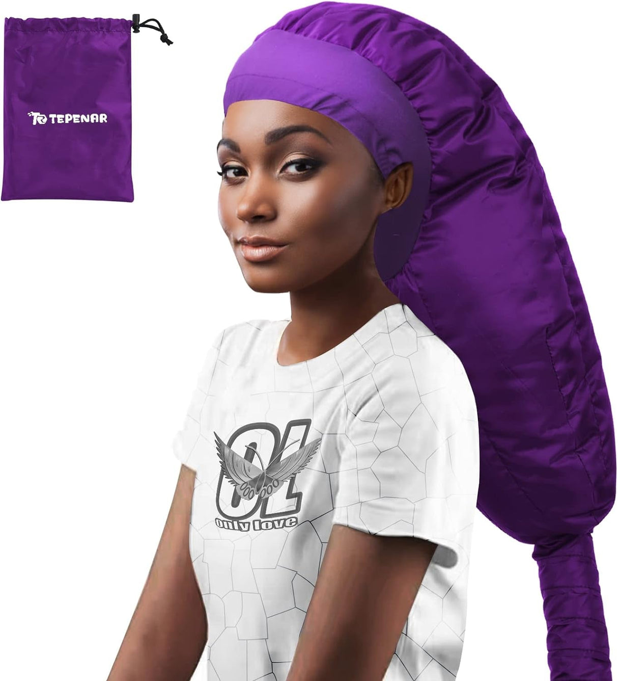 Bonnet Hair Dryer Attachment: Upgraded Extra Large Hooded Hair Dryer Adjustable Soft Blow Dryer Caps - Easy to Use for Natural Curly Textured Hair Care Styling Fast Drying