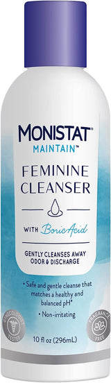 Monistat Boric Acid Feminine Cleanser, Fragrance Free Feminine Wash, 10 Fl Oz, 1 Pack