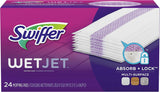 Swiffer Wetjet Hardwood Floor Cleaner Spray Mop Pad Refill, Bathroom Cleaning Supplies, Hardwood Floor Cleaner, Multi Surface, 24 Count