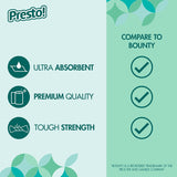 Amazon Brand - Presto! Flex-A-Size Paper Towels, 158 Sheet Huge Roll, 12 Rolls (2 Packs of 6), Equivalent to 38 Regular Rolls, White
