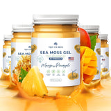Trueseamoss Wildcrafted Irish Sea Moss Gel –7 Flavors- Nutritious Raw Seamoss Rich in Minerals, Proteins & Vitamins – Antioxidant Health Sea Moss, Vegan Made in USA (MANGO/PINEAPPLE, 1)