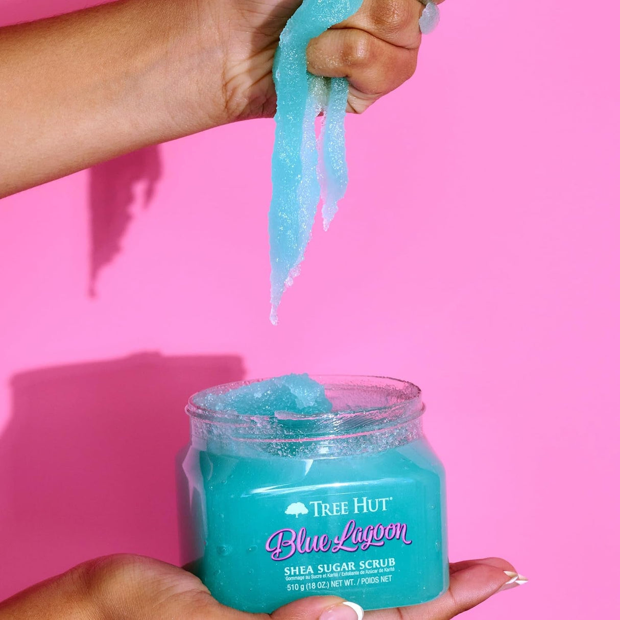 Tree Hut Blue Lagoon Shea Sugar Scrub | Exfoliating Body Scrub Removes Dead, Dry Skin for a Soft & Hydrated Feel | Nourishing Essential Body Care | 18 Fl Oz.