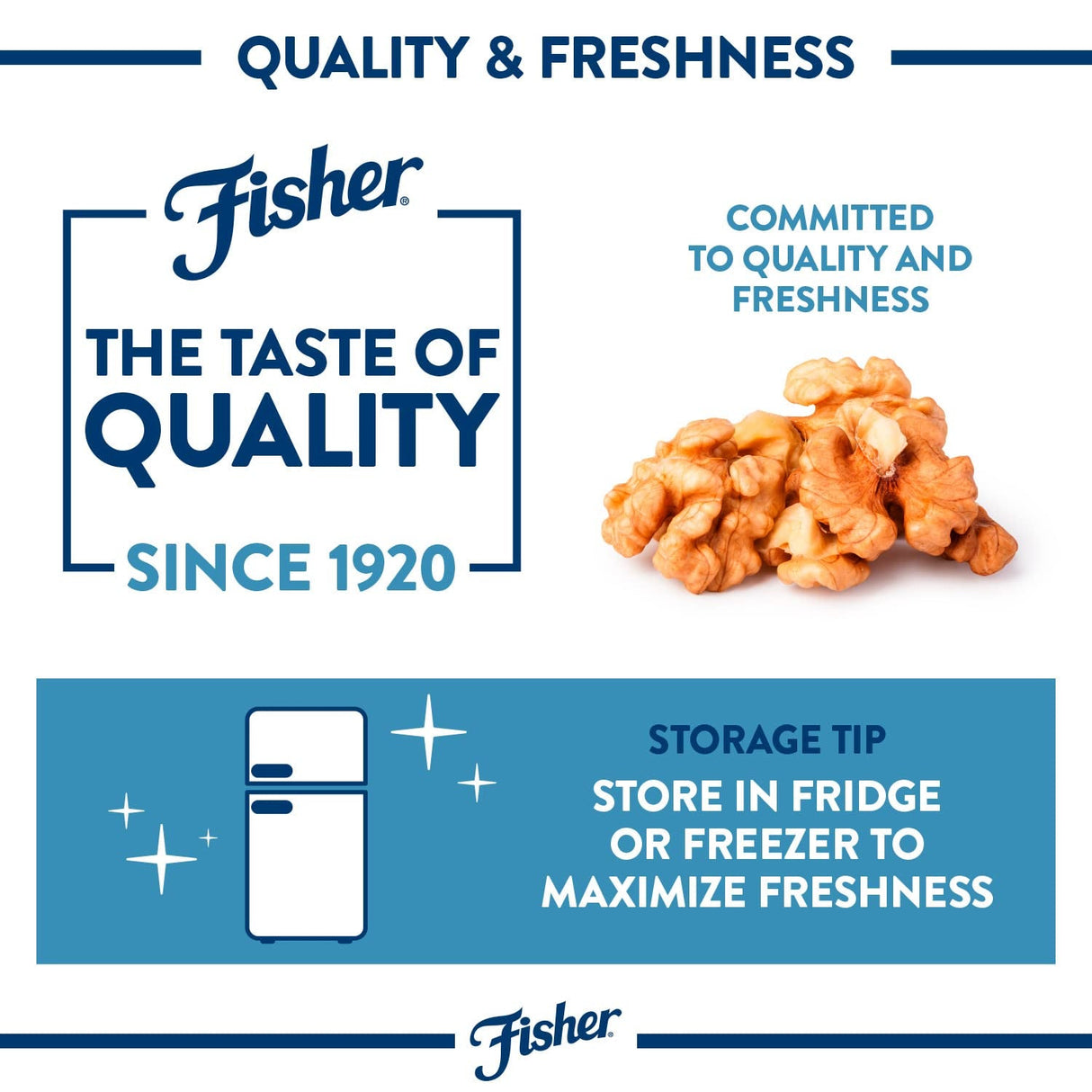 Fisher Chef'S Naturals Walnut & Pieces, Naturally Gluten Free, No Preservatives, Non-Gmo, Halves, 16 Oz