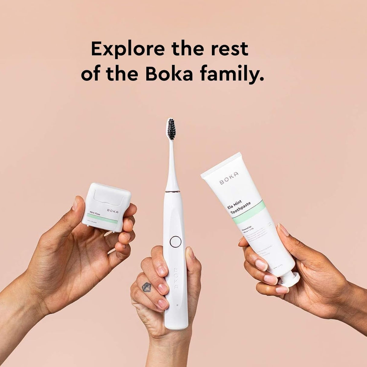 Boka Fluoride Free Toothpaste Nano Hydroxyapatite, Helps Remineralize, Appropriate for Sensitive Teeth, Whitening - for Adult, Kids Oral Care - Ela Mint Flavor, 4 Fl Oz 1Pk US Manufactured