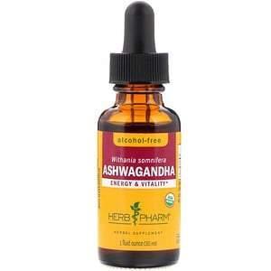 Herb Pharm, Ashwagandha, Alcohol-free, 1 fl oz (30 ml) - Supply Center USA