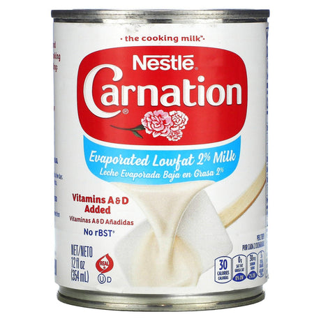 Carnation Milk, Evaporated Lowfat 2% Milk, 12 fl oz (354 ml) - Supply Center USA