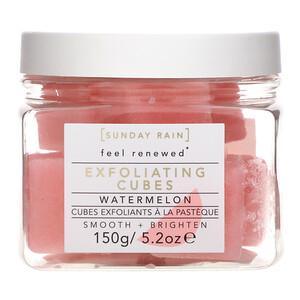 Sunday Rain, Feel Renewed, Exfoliating Cubes, Watermelon, 5.2 oz (150 g) - HealthCentralUSA