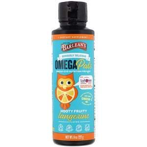 Barlean's, Seriously Delicious Omega Pals, Hooty Fruity Tangerine Flavor, 8 oz (227 g) - HealthCentralUSA