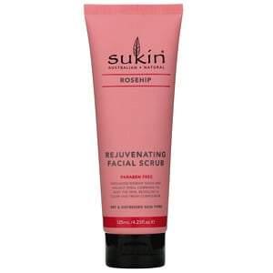 Sukin, Rejuvenating Facial Scrub, Rosehip, 4.23 fl oz (125 ml) - HealthCentralUSA