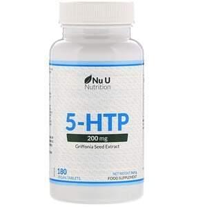 Nu U Nutrition, 5-HTP, 200 mg, 180 Vegan Tablets - Supply Center USA