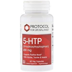 Protocol for Life Balance, 5-HTP, 200 mg, 60 Veg Capsules - Supply Center USA