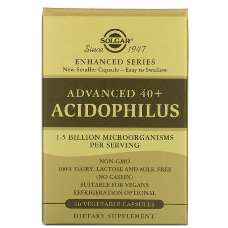 Solgar, Advanced 40+ Acidophilus, 60 Vegetable Capsules - Supply Center USA