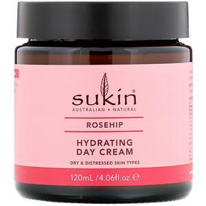 Sukin, Hydrating Day Cream, Rosehip, 4.06 fl oz (120 ml) - HealthCentralUSA