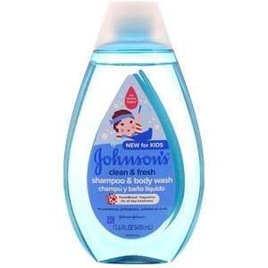 Johnson's Baby, Kids, Clean & Fresh, Shampoo & Body Wash, 13.6 fl oz (400 ml) - Supply Center USA