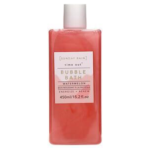 Sunday Rain, Time Out, Bubble Bath, Watermelon, 15.2 fl oz (450 ml) - HealthCentralUSA