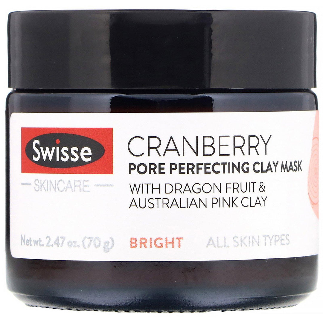 Swisse, Skincare, Cranberry Pore Perfecting Clay Mask, 2.47 oz (70 g) - HealthCentralUSA