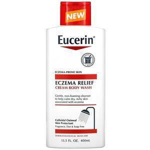 Eucerin, Eczema Relief, Cream Body Wash, 13.5 fl oz (400 ml) - Supply Center USA