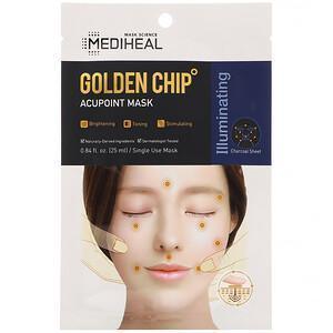 Mediheal, Golden Chip, Acupoint Beauty Mask, 1 Sheet, 0.84 fl oz (25 ml) - Supply Center USA