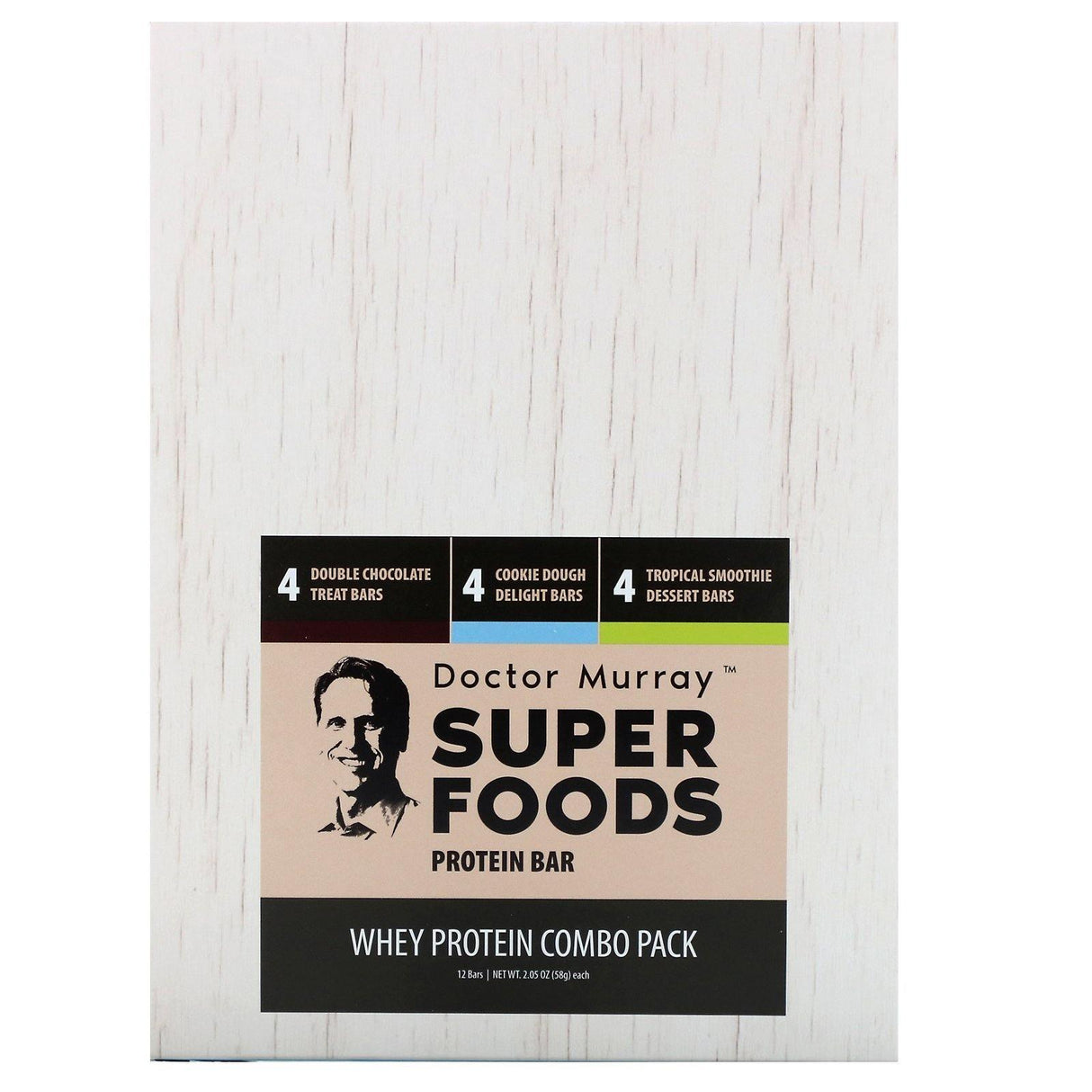 Dr. Murray's, Superfoods Protein Bars, Whey Protein Combo Pack, 12 Bars, 2.05 oz (58 g) Each - Supply Center USA