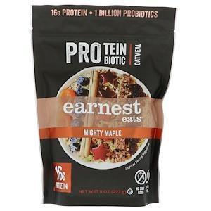 Earnest Eats, Protein Probiotic Oatmeal, Mighty Maple, 8 oz (227 g) - Supply Center USA