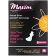 Maxim Hygiene Products, Ultra Thin Winged Extra Long Pads, Natural Silver MaxION Technology, Super Plus, 8 Pads - Supply Center USA