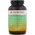 Dr. Mercola, Vitamin B Complex with Benfotiamine, 180 Capsules - Supply Center USA