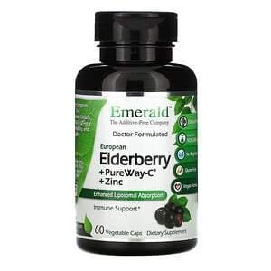 Emerald Laboratories, Elderberry + PureWay C + Zinc, 60 Vegetable Caps - Supply Center USA