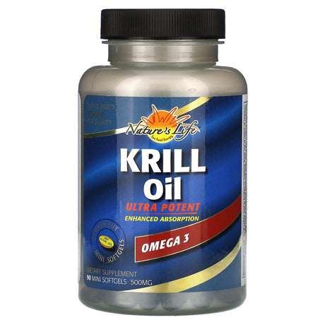 Nature's Life, Krill Oil, 500 mg, 90 Mini Softgels - Supply Center USA