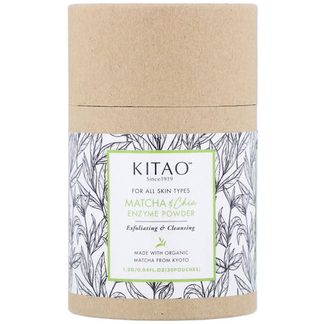 Kitao, Matcha & Chia, Enzyme Powder, 30 Pouches, 0.04 fl oz (1.2 g) Each - Supply Center USA