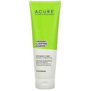 Acure, Curiously Clarifying Shampoo, Lemongrass & Argan, 8 fl oz (236.5 ml) - Supply Center USA