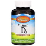 Carlson Labs, Vitamin D3, 10,000 IU (250 mcg), 360 Soft Gels - Supply Center USA