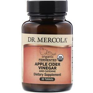 Dr. Mercola, Organic Fermented Apple Cider Vinegar and Cayenne, 30 Tablets - Supply Center USA