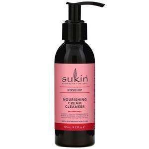 Sukin, Nourishing Cream Cleanser, Rosehip, 4.23 fl oz (125 ml) - HealthCentralUSA