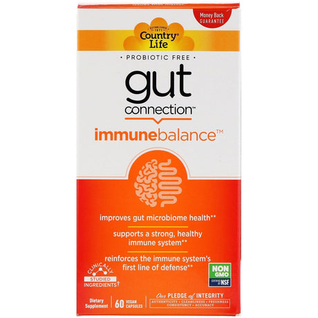 Country Life, Gut Connection, Immune Balance, 60 Vegan Capsules - Supply Center USA