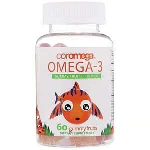 Coromega, Omega-3, Gummy Fruits for Kids, 60 Gummy Fruits - Supply Center USA