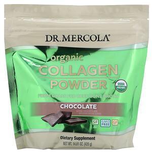 Dr. Mercola, Organic Collagen Powder, Chocolate, 14.81 oz (420 g) - Supply Center USA