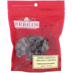 Bergin Fruit and Nut Company, Dark Chocolate Sea Salt Caramels, 7 oz (198 g) - HealthCentralUSA